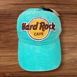Hard Rock Cafe Montego Bay Jamaica Teal Hat Baseball Cap Adjustable Womens NWT